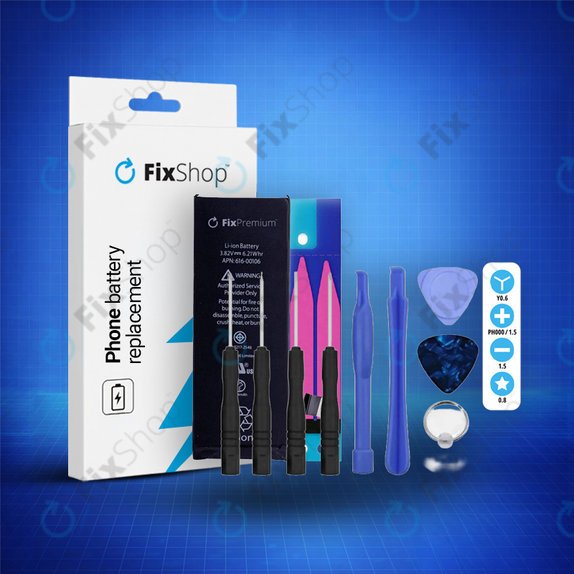 Μπαταρία για iPhone SE, 1624mAh, Κόλλα (Adhesive), Εργαλεία, FixPremium