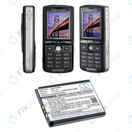Μπαταρία για Sony Ericsson, 650mAh, Li-Ion, 3.7V, BST-37, HQ