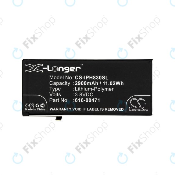 Μπαταρία για iPhone XR, 616-00471, 616-00468, 2900mAh, HQ