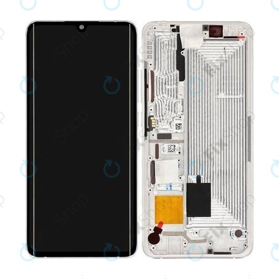 Συγκρότημα οθόνης για Xiaomi Mi Note 10, Mi Note 10 Pro, Glacier White, Service Pack