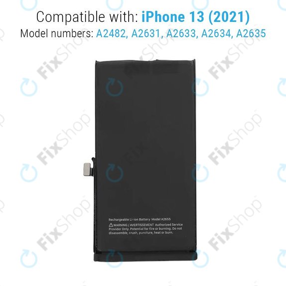 Μπαταρία για iPhone 13, 3240mAh, A2655, Service Pack