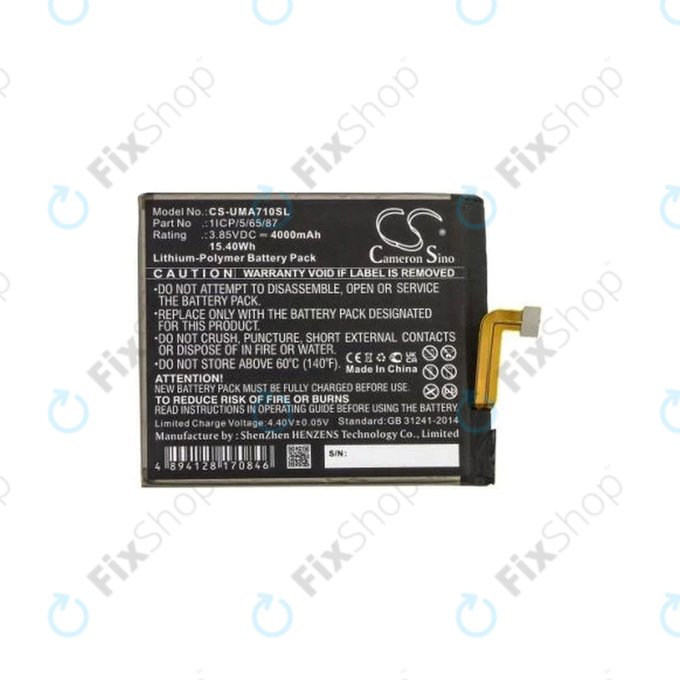 Μπαταρία για Umidigi A7 Pro, 1ICP/5/65/87, 4000mAh, HQ