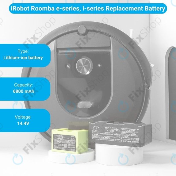 Μπαταρία για iRobot Roomba e-series, i-series, ABL-D1, 4624864, ABL-D2, 14.4V, 6800mAh, HQ