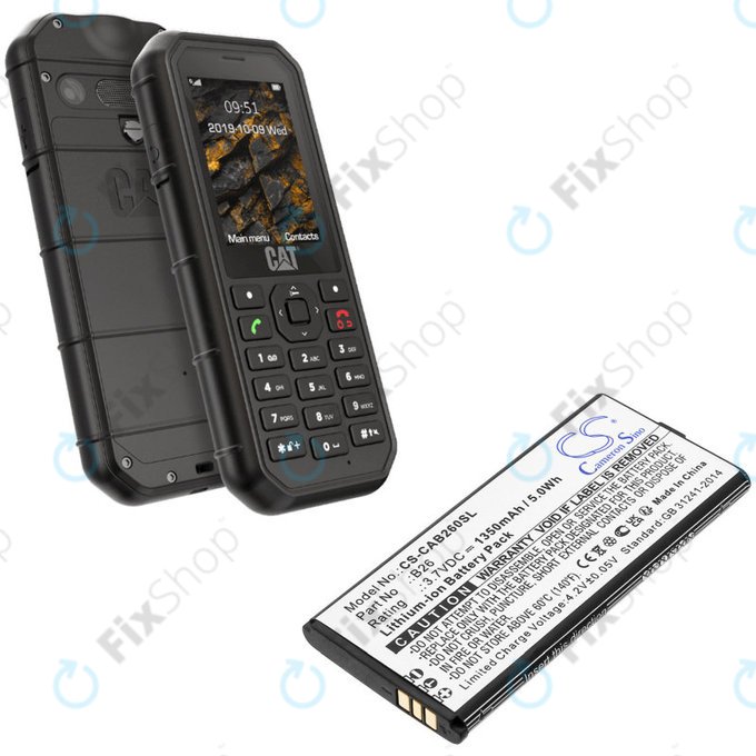 Μπαταρία για Cat B26, 1350mAh, Li-Ion, 3.7V, B26, HQ