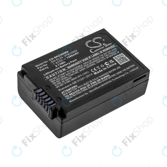 Μπαταρία για Nikon Z50, Z50 ZFC, Z30, Z FC, 1280mAh, Li-Ion, 7.6V, EN-EL25, HQ