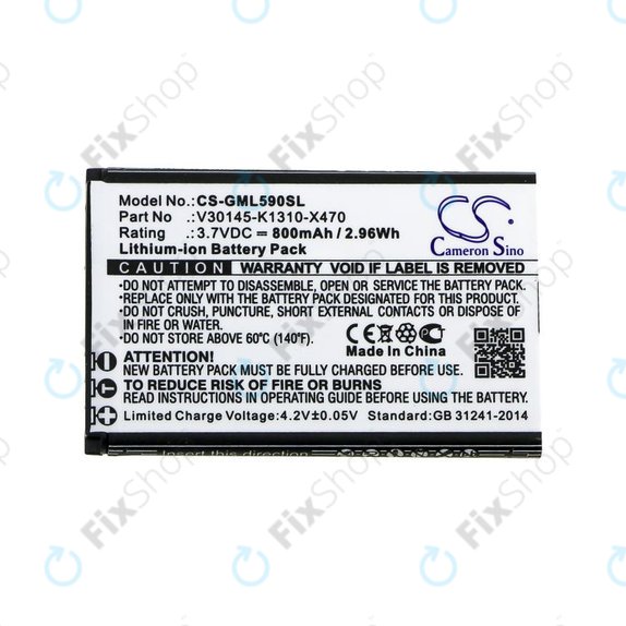 Μπαταρία για Saiet Lumina, Ready, Single, Brondi Amico Favoloso, Gigaset GI390, 590, 800mAh, Li-Ion, 3.7V, V30145-K1310-X470, HQ