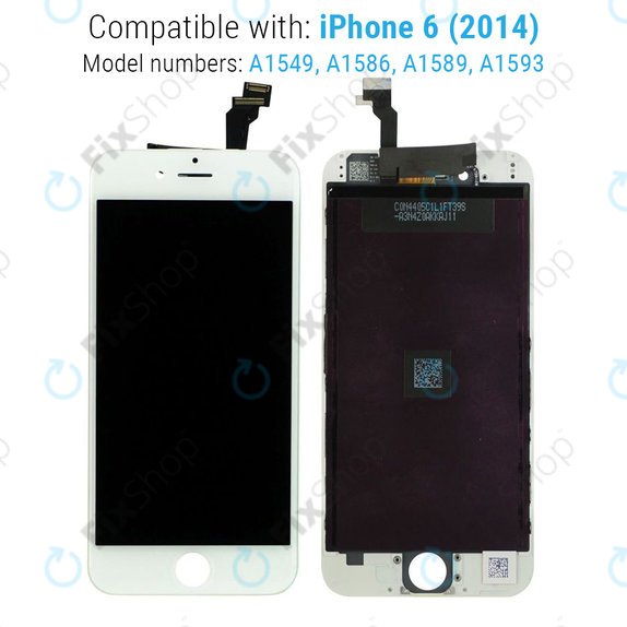 Οθόνη για iPhone 6, White, Αφής με πλαίσιο