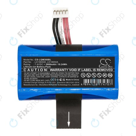 Μπαταρία για Ingenico Apos A8, 2600mAh, Li-Ion, 7.4V, LD18650D, HQ