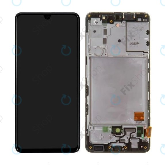 Συγκρότημα οθόνης για Samsung A41, A415F, GH82-22860A, GH82-23019A, Prism Crush Black, Service Pack