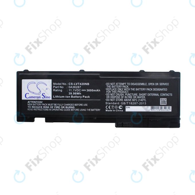Μπαταρία για Lenovo Thinkpad T420s, T420si, 3600mAh, Li-Ion, 11.1V, 0A36287, HQ