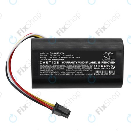 Μπαταρία για Samsung PowerBot-E, Eureka i5, Midea i5, i9, 3400mAh, Li-Ion, 14.8V, BP14435A, HQ