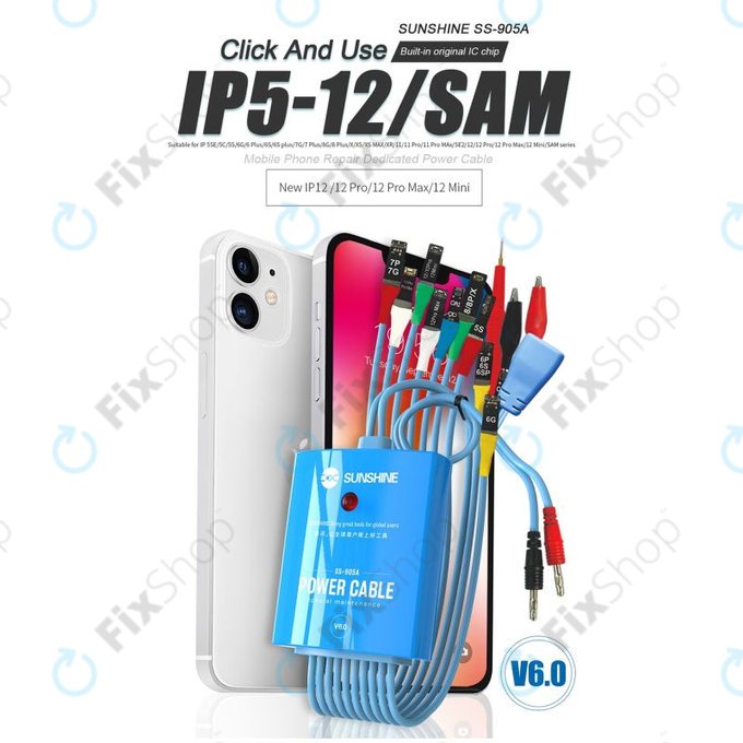 Σετ Καλωδίων Τροφοδοσίας Sunshine SS-905A | iPhone 5S - 12 Pro Max | Samsung