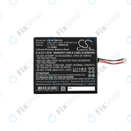 Μπαταρία για Nintendo Switch, HAC-003, 3600mAh, HQ