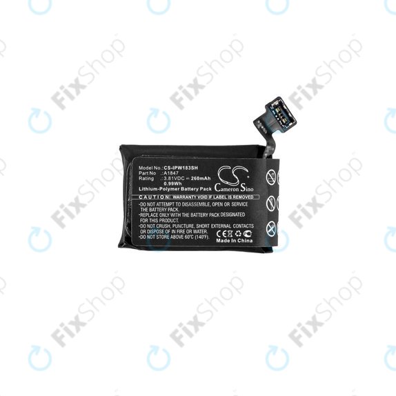 Μπαταρία για Apple Watch 3 38 mm, 260mAh, GPS Version, Li-Pol, 3.81 V, A1847, HQ