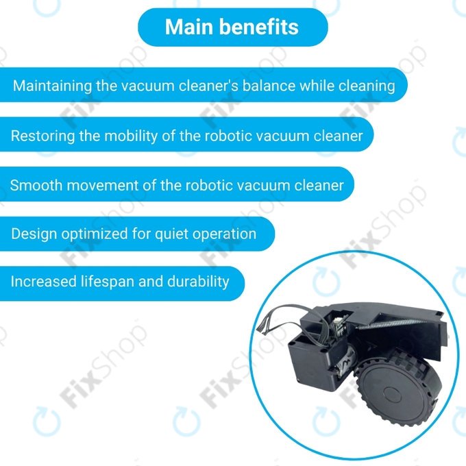 Τροχός με Κινητήρα (Αριστερός) για Roidmi EVE Plus | Μαύρο | Black