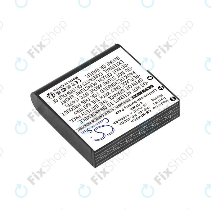 Μπαταρία για Casio Exilim Ex-FC100, 1100mAh, Li-Ion, 3.7V, NP-40, HQ