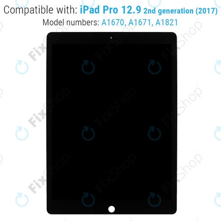 Οθόνη με οθόνη αφής + IC Board για iPad Pro 12.9 (2nd Gen 2017), Μαύρο, Black, Refurbished