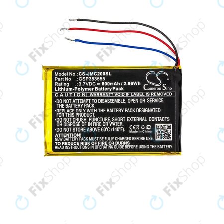 Μπαταρία για JBL Clip 2, 800mAh, Li-Pol, 3.7V, GSP383555, HQ