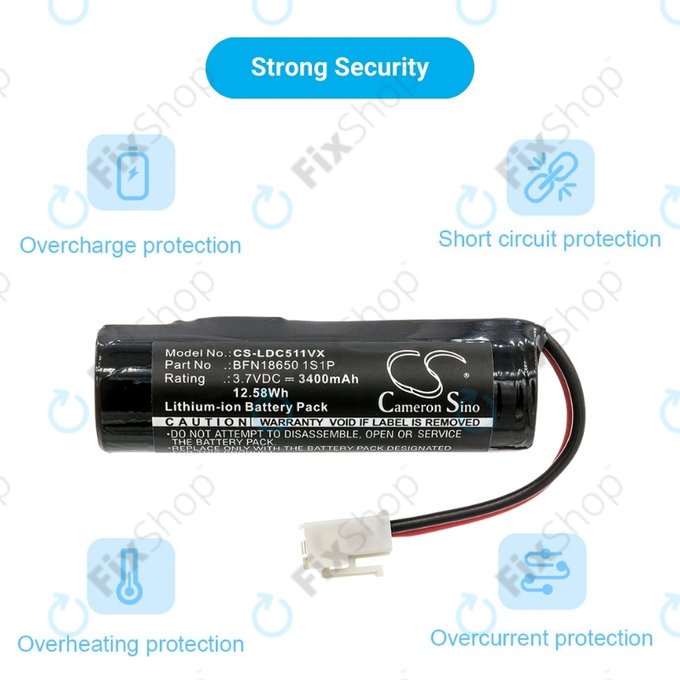 Battery για Leifheit Dry&Clean 51000 | 51002 | 51113 | 51114 | BFN18650 1S1P | 3.7V | 3400mAh | HQ