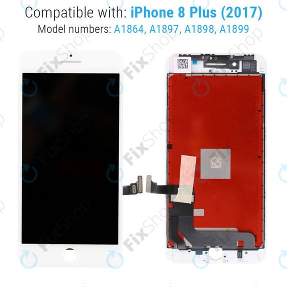 LCD Display Assembly για iPhone 8 Plus | Λευκό, White | Refurbished PRO