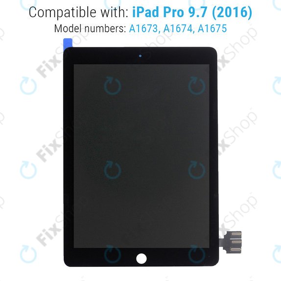 Οθόνη LCD για iPad Pro 9.7" (2016), Black, Αφής χωρίς πλαίσιο