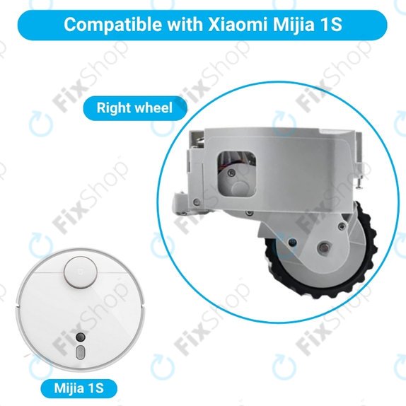 Τροχός με Κινητήρα (Δεξιός) για Xiaomi Mijia 1S | Λευκό | White