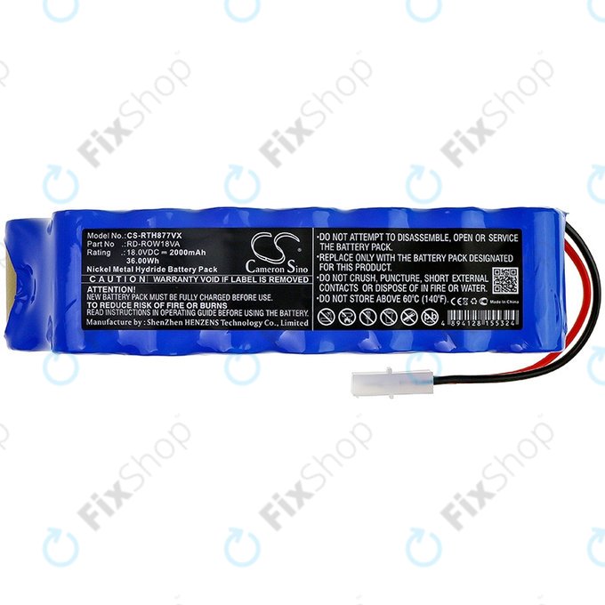 Μπαταρία για Rowenta Air Force Extreme, RD-ROW18VA, 18.0V, 2000mAh, HQ