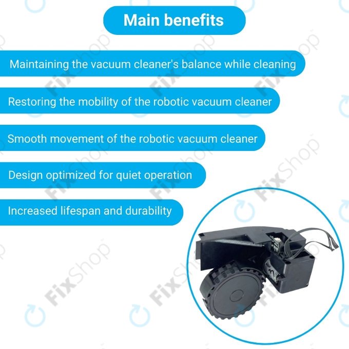 Τροχός με Κινητήρα (Δεξιός) για Roidmi EVE Plus | Μαύρο | Black