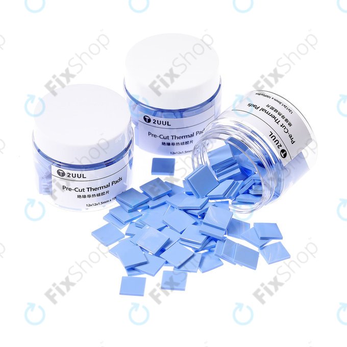 Προ-κομμένα Θερμικά Μαξιλαράκια Σιλικόνης - 12 x 12 x 1.5mm (100τμχ) για 2UUL