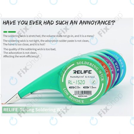 Ισχυρή Φιτίλι Αποκόλλησης (1.5 mm) για Relife RL-1520