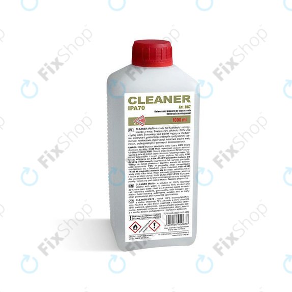 Ισοπροπανόλη 70%, 1000 ml, Cleanser IPA