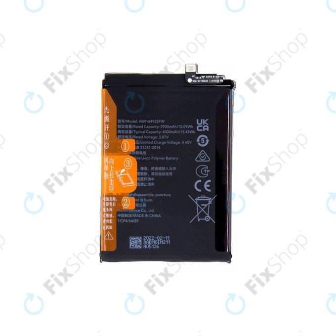 Μπαταρία για Honor X8, HB416492EFW, 4000mAh, Service Pack