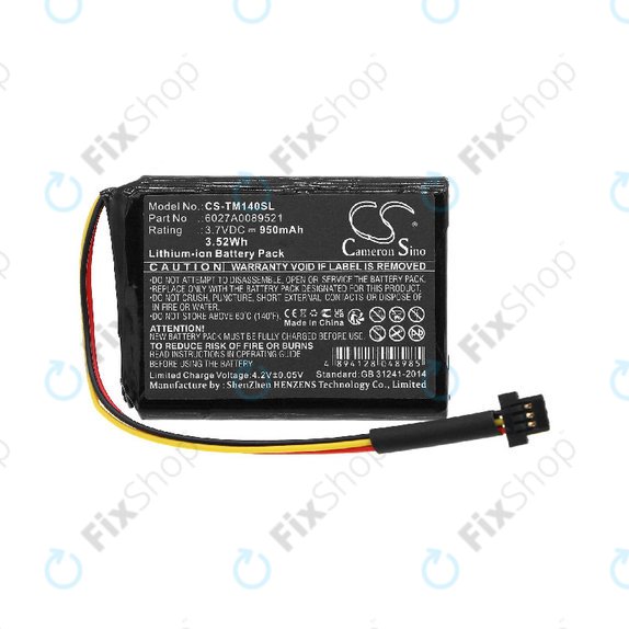 Μπαταρία για TomTom One 140, Go 500, 950mAh, Li-ion, 3.7V, P2, HQ