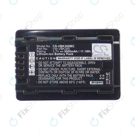 Μπαταρία για Panasonic HC, HDC, SDR, 3000mAh, Li-Ion, 3.7V, VW-VBK360, HQ