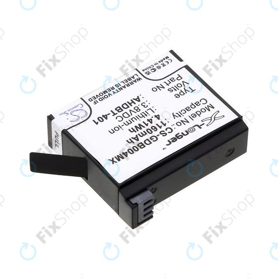 Μπαταρία για GoPro Hero 4, 1160mAh, Li-Ion, 3.8V, AHDBT-401, HQ