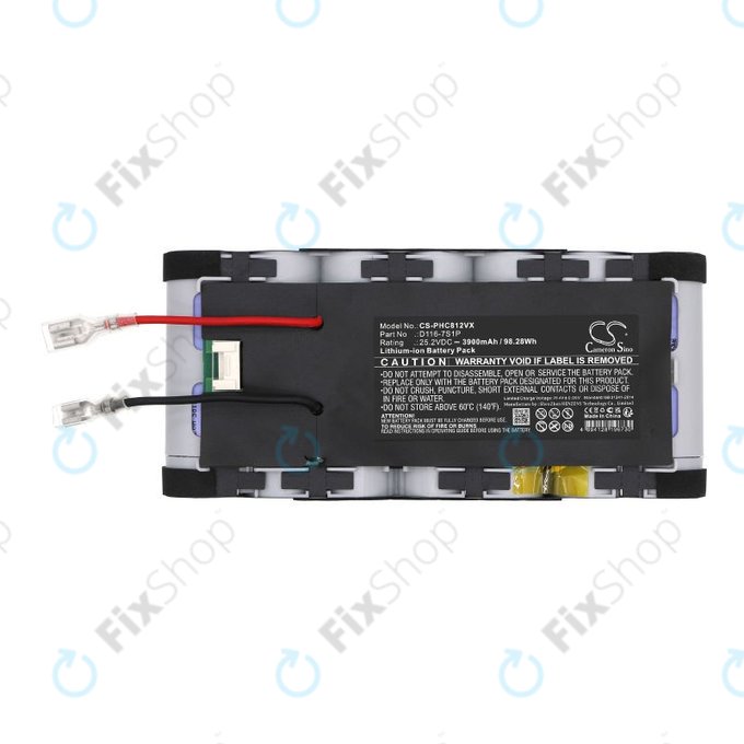Μπαταρία για Philips Aqua Plus 8000, XC8349/01, XW8122/82, 3900mAh, Li-Ion, 25.2V, D116-7S1P, HQ