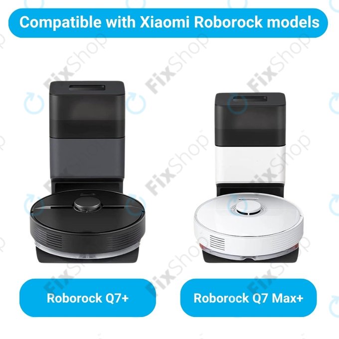 Σετ ανταλλακτικών για Xiaomi Roborock Q7+, Q7 Max, Q7 Max+ (2x Κύρια βούρτσα, 4x Φίλτρο, 4x Πλαϊνή Βούρτσα – λευκή, 4x Πανί Σφουγγαρίστρας, 4x Σακούλα σκόνης)