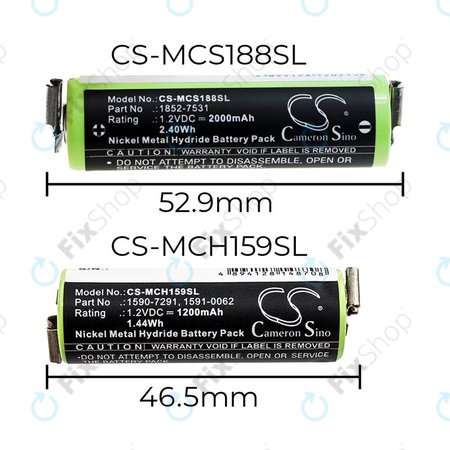 Μπαταρία για Moser Easy Style 1881, 2000mAh, Ni-MH, 1.2V, 1852-7531, HQ