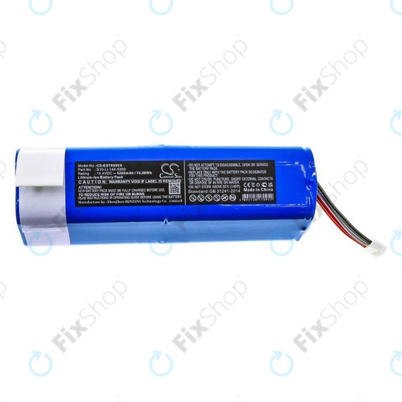 Μπαταρία για Ecovacs Deebot Ozmo-series, T-series, N-series, Yeedi Vac 2 Pro, S10-Li-144-5200, 14.4V, 5200mAh, HQ