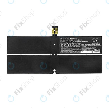 Μπαταρία για Microsoft Surface 1769, Microsoft Surface 1782, 5900mAh, Li-Pol, 7.57V, DYNK01, HQ