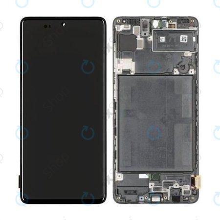 LCD Display Assembly για Samsung A71 | A715F | GH82-22152A | GH82-22248A | Prism Crush Black | Service Pack