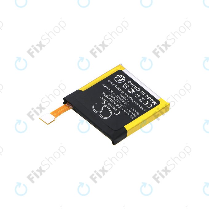 Μπαταρία για Amazfit A1801, A1808, A1918, T-Rex Verge Lite, 350mAh, Li-Pol, 3.85V, PL512524G, HQ