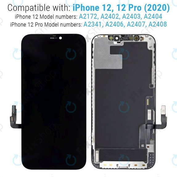 Οθόνη Hard OLED για iPhone 12, 12 Pro, Αφής με πλαίσιο, FixPremium