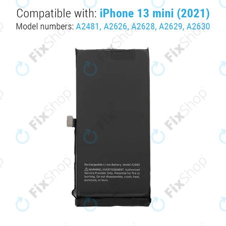 Μπαταρία για iPhone 13 Mini, 2406mAh