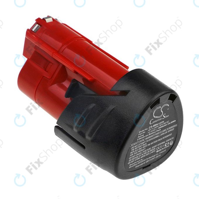 Μπαταρία για Milwaukee M12 Redlithium XC 4.0, M12 B3 XC, M12 B4 XC, 2000mAh, Li-Ion, 12V, -, HQ