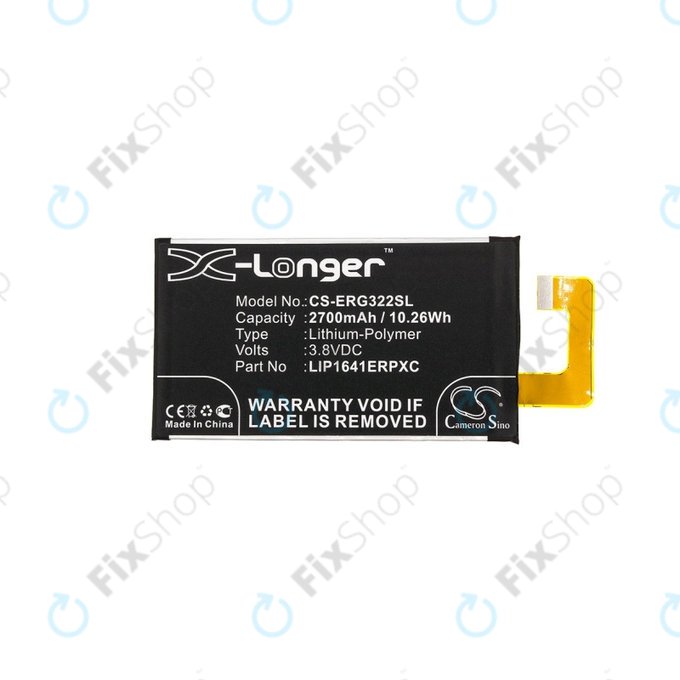 Μπαταρία για Sony Xperia XA1 Ultra G3221, 2700mAh, Li-Pol, 3.8 V, LIP1641ERPXC, HQ