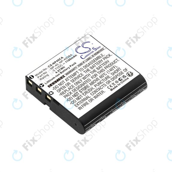Μπαταρία για Casio Exilim Ex-FC100, 1100mAh, Li-Ion, 3.7V, NP-40, HQ
