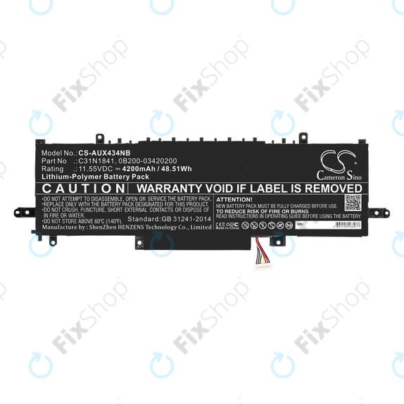 Μπαταρία για Asus ZenBook 14, Flip 14, 4200mAh, Li-Pol, 11.55V, C31N1841, HQ
