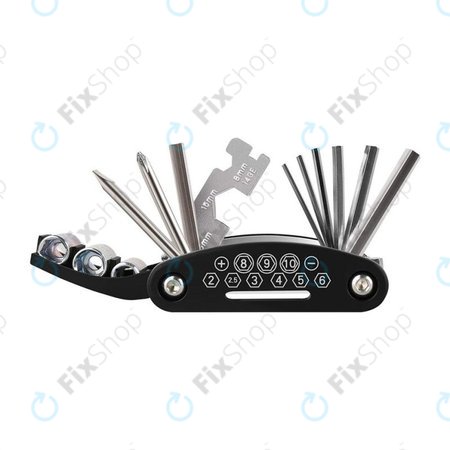 Πολυλειτουργικό Εργαλείο - Αντλία Αέρα, Κιτ Ελαστικών, Κλειδί, Λοστοί & Κατσαβίδι 16in1