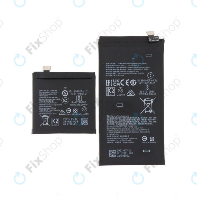 Battery (2τμχ) για OnePlus Open | BLPA01, BLPA03 | 4805mAh